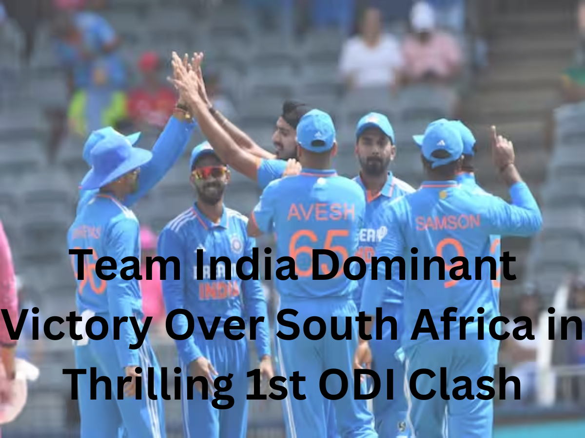 IND vs SA 1st ODI: టీమిండియా ఘన విజయం